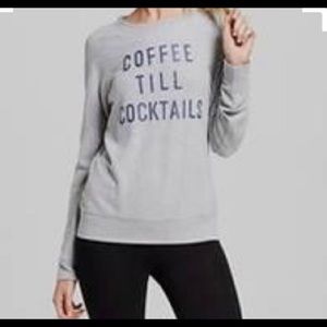 WOMEN'S COFFEE TILL COCKTAILS GRAPHIC SWEATSHIRT